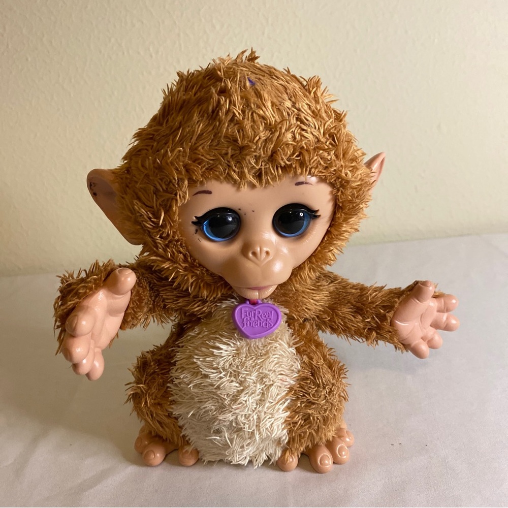 FurReal Friends Monkey Baby Cuddles Interactive 2014 Makes Sounds Fur Real (D2)